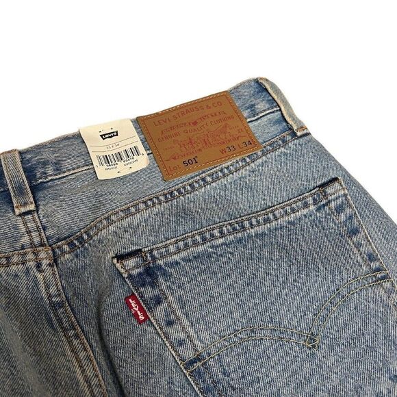 LEVIS 33x34 Premium 501 Original SUMMER LOVE JEANS Festival Sun Floral Groovy - Picture 13 of 15